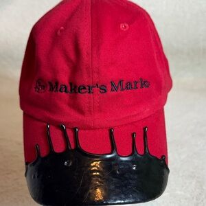 Maker's Mark Whiskey Wax Dipped Adjustable Hat Cap-Read